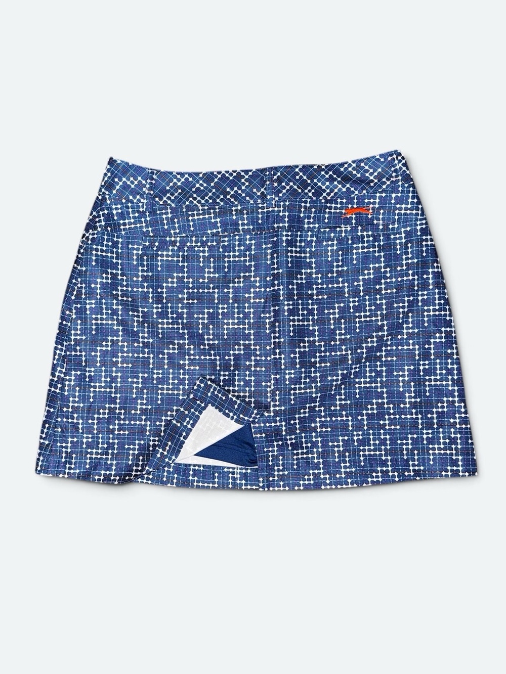 Slazenger Golf Skort Size 2 Blue Geometric Athletic Stretch Built-In Shorts EUC - Picture 6 of 7